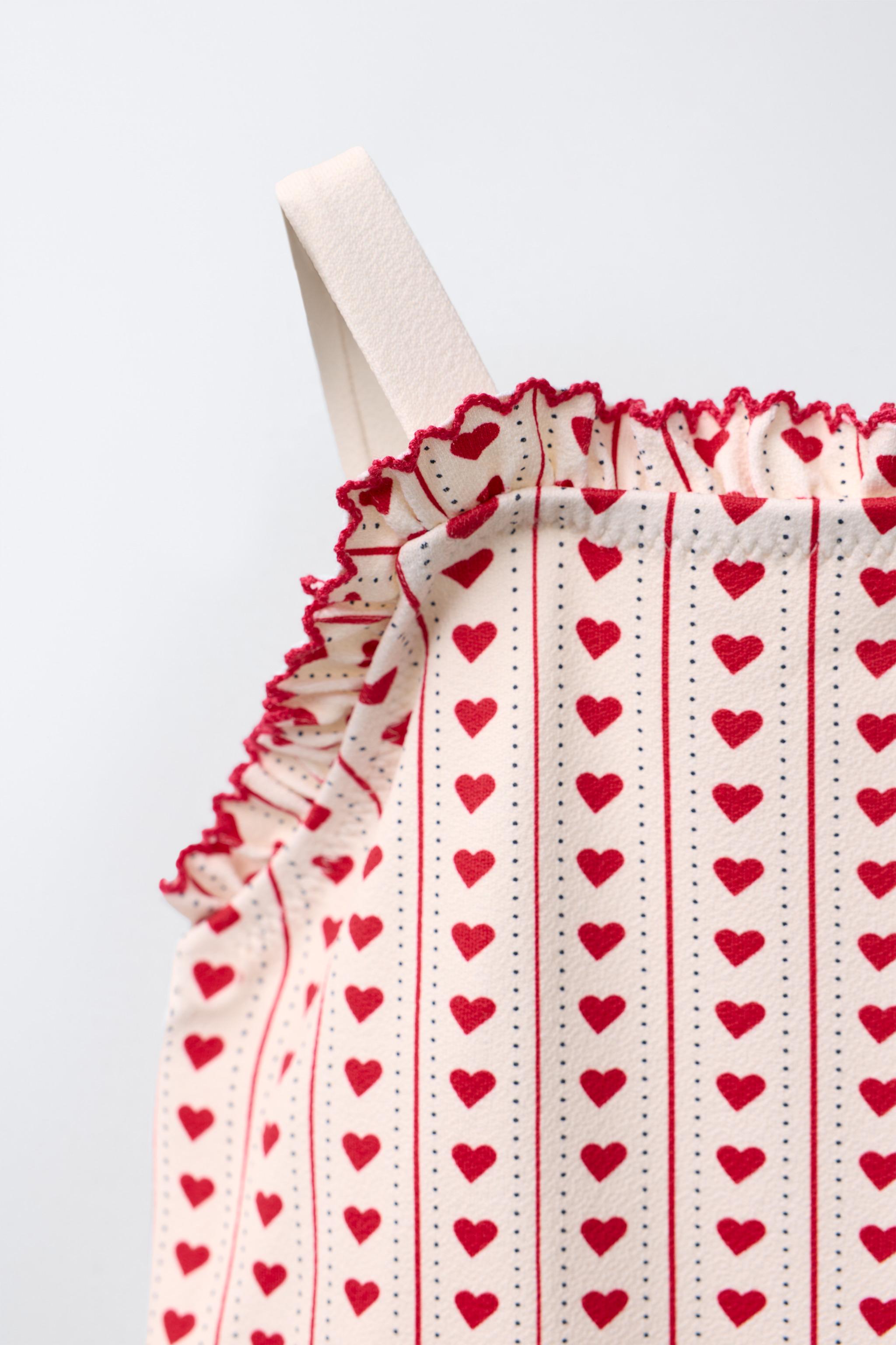 1-6 YEARS/ HEART PRINT SWIMSUIT